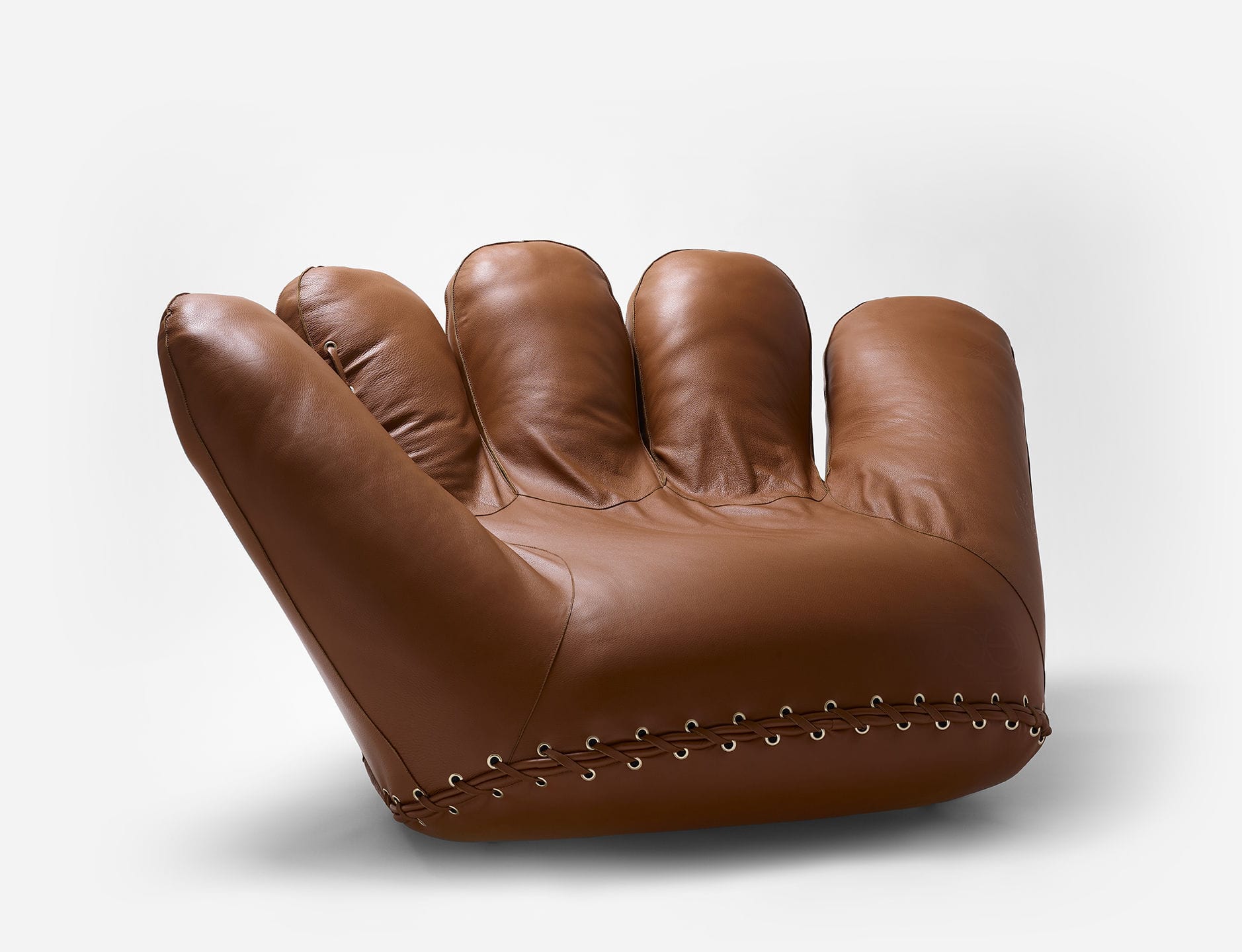 Original design armchair / leather